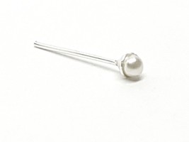 Perle de Nez Perle de Culture 2mm Perle 22g (0.6mm) 925 Argent Droit L Pliable - £4.42 GBP