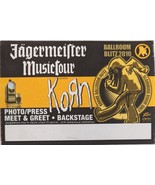 KORN Jagermeister Music Tour Ballroom Blitz 2010 Photo/Press Meet &amp; Gree... - £22.31 GBP