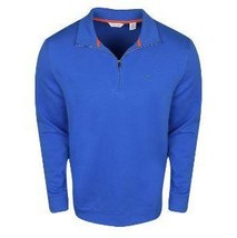 Calvin Klein- Nylon Tipped Placket 1/4 Zip, Victoria Blue, Size Extra Large - £24.42 GBP