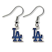 MLB Los Angeles Dodgers &quot;LA&quot; Script Logo Dangler Earrings - $292.85 MXN