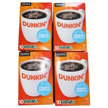 4x Dunkin French Vanilla Coffee K Cups Keurig 10 ct 3.7 oz 40 Total - $33.65