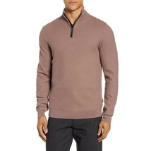 Ted Baker Tunnel Textured Quarter Zip Sweater in Dusty Pink $198, Sz 7 or 3XL - £39.46 GBP