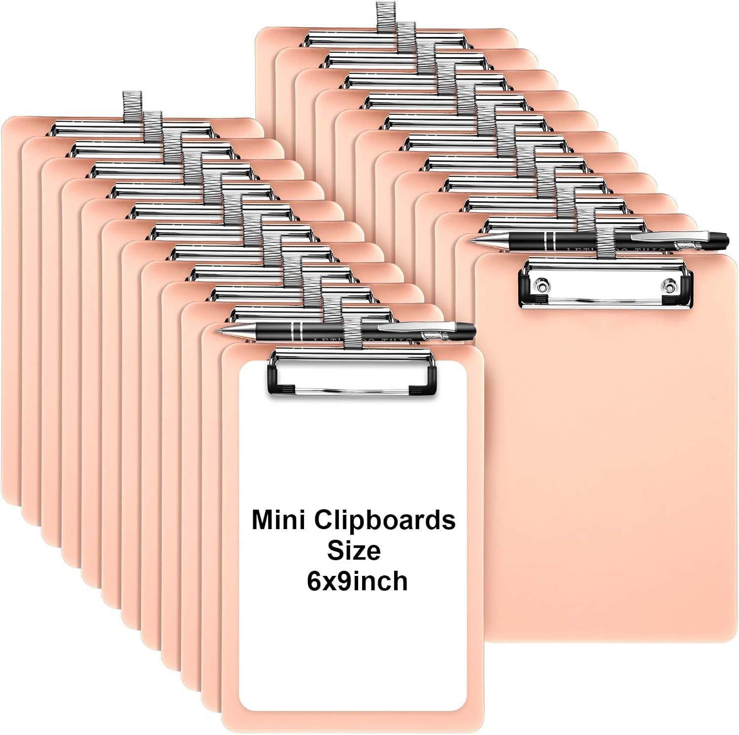 Qilery 24 Pcs Bulk Mini Clipboards With Pen Holder Clip A5 Memo Clipboar... - $42.99
