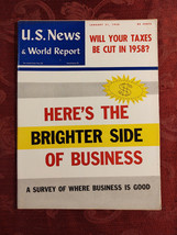 U S News World Report Magazine January 31 1958 Brighter Side Of Business - £8.46 GBP