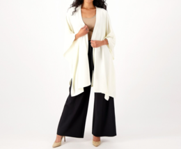 Girl With Curves Sweater Poncho Cape- Ivory, Medium/Large - £21.37 GBP