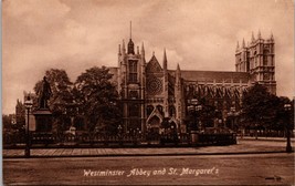 Vintage Westminster Abbey and St. Margaret&#39;s London Postcard by Valentin... - $6.30