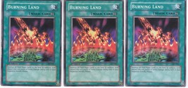 Lot of 3 - Yugioh - Konami - Yu-Gi-Uh! - Burning Land - PSV-061 - Trading Card - £1.16 GBP