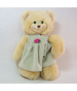 Vintage Fisher Price Briarberry MOLLYBERRY Blonde Bear in Sage Green Dress - £7.99 GBP