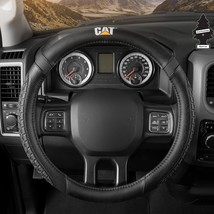 For CHEVY Caterpillar Faux Leather Grip Car Steering Wheel Cover 15.5-16 In - $25.23