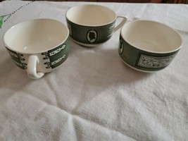 Colonial homestead by royal 3 Coffee Cups MCM 1950s 1960s Vintage Green ... - £11.64 GBP