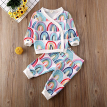 NEW Rainbow Baby Girls Long Sleeve Kimono Outfit Set - £5.70 GBP