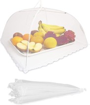 Collapsible Mesh Food Covers for Outdoors 300 pcs, 17 x 17 White Food Umbrella M - £510.63 GBP