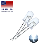 Light Emitting Diodes (25) White 3mm Round Clear LEDs - $4.45