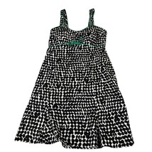 Madison Leigh Dress Womens 12 Black White with Green Trim Sleeveless Summer - $336.30 MXN