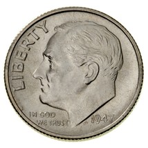 1947-S 10C Roosevelt Dime DDR Ch À Gem Bu, Fsh 10C 013.5 Doublé Die Inverse - $984.53 MXN