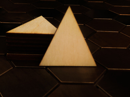 1pcs | Wooden Triangle 12&quot; / 30cm | Laser cut triangles for DIY, wood craft - £5.33 GBP