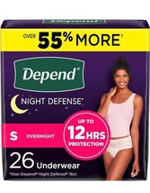 Depends Night Defense Undergarments Pack of 28 - $17.42