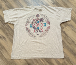 Vtg 90s Tribal Southwestern Shirt Large Gray Single-Stitch USA Aztec Native READ - £14.68 GBP