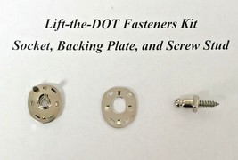 Lift The Dot Fasteners Socket, Backing Plate &amp; Screw Stud 1/2&quot; 5 sets - £13.10 GBP