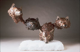 Mark Hopkins " Survival"  Bronze Sculpture Large Size 35" x 21"  Made in... - $3,757.05