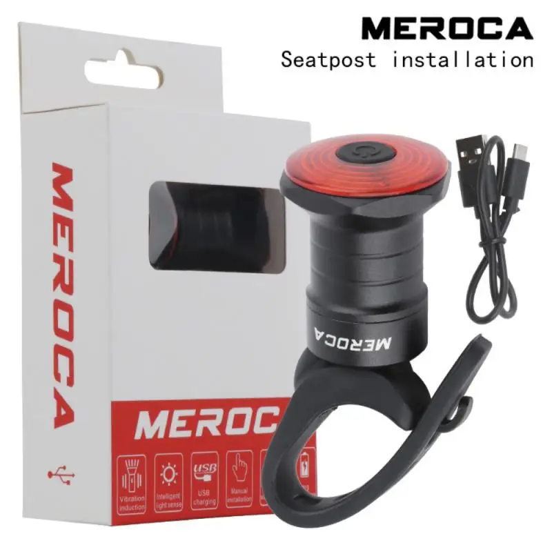 MEROCA WR15 Smart Bicycle Tail Rear Light Auto t Stop Brake IPX6 Waterproof USB  - £55.25 GBP