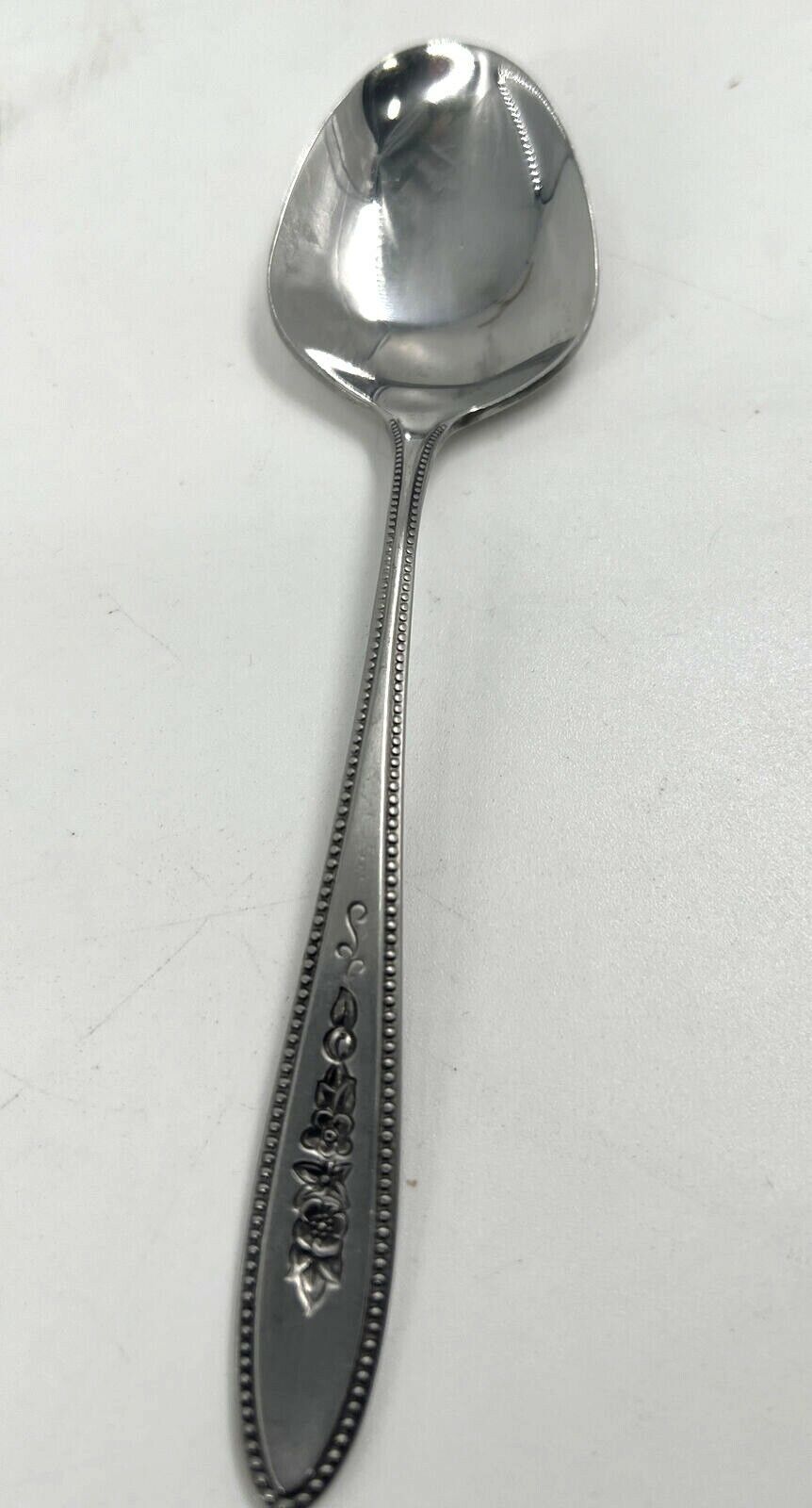 International Deluxe BROCADE Stainless Satin Handle Silverware Sugar Spo... - $8.90