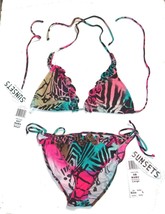 Sunsets Bali Butterfly Halter Bikini Swimsuit Size S Top, L Bottoms NWT $118 - £53.95 GBP
