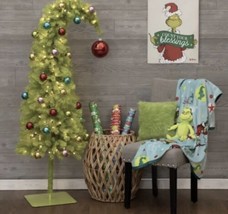 Hobby Lobby Grinch Christmas Tree 5&#39; LED Bright Green Whimsical Indoor Light Up - £376.80 GBP