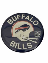Vintage 70s Buffalo Bills Button Pin NFL Button Logo 3.5&quot; Wide - $10.00