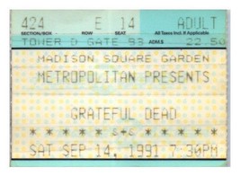 Grateful Dead Concierto Ticket Stub Septiembre 14 1991 Madison Square Jardín Nyc - £42.01 GBP