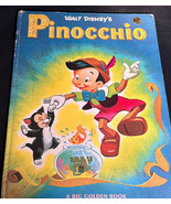 Walt Disney&#39;s PINOCCHIO A Big Golden Book Oversized Hardcover 1972 - $190.59 MXN
