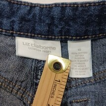 Liz Claiborne LizWear RN#52002 Women's Blue Cotton Rear Slit Denim Skirt Size 10 image 4
