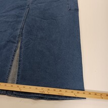 Denim Wear Women's Blue Cotton Blend Rear Slit Denim Cargo Skirt Size Medium image 8