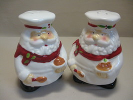 Christmas Santa Claus Salt &amp; Pepper Shakers Ceramic - $5.00