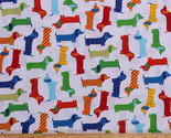 Dachshunds Dogs Puppies Urban Zoologie Kids Cotton Fabric Print BTY D575.71 - $10.95