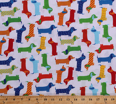 Dachshunds Dogs Puppies Urban Zoologie Kids Cotton Fabric Print BTY D575.71 - £8.73 GBP