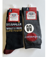 Men Shoe Size 6-12 Budweiser Beer Socks 2 Pair - NEW - €6,82 EUR