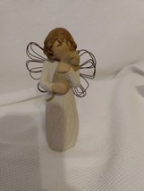 1999 Willow Tree Angel Of Friendship Susan Lordi Girl with Kitty Car Demdaco 6&quot; - £14.90 GBP