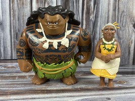 Disney Moana Action Figure Lot - Maui and Gramma Tala - £7.64 GBP