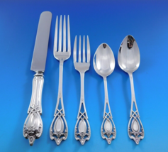 Monticello by Lunt Sterling Silver Flatware Set For 12 Service 60 Pieces - £2,711.44 GBP