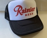 Vintage Rainier Beer Hat Trucker Hat snapback Black Party Summer Cap New - $17.56