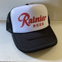 Vintage Rainier Beer Hat Trucker Hat snapback Black Party Summer Cap New - £13.81 GBP
