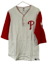 Majestic Men&#39;s Philadelphia Phillies Fan 3/4 Sleeve T-Shirt, White/Red, Small - £19.46 GBP