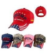 &quot;Trump 2024 Save America!&quot; Flag Bill Signature Embroidered Hat New! - $12.95