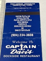 Vintage Feature Matchbook Cover Captain Davis Restaurant Panama City Bch, FL gmg - £19.25 GBP