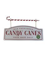 Vintage Candy Cane Sign Old Fashioned Candy Canes Handmade Daily Christmas Wall - $16.20
