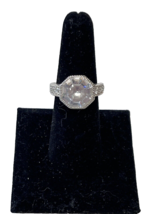 Sterling Silver 925 Art Deco Octagon CZ Ring Size 6.5 NWT - £54.31 GBP