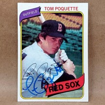 1980 Topps #597 Tom Poquette SIGNED Autograph Boston Red Sox Card - £3.94 GBP