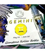 GEMINI Zodiac Roller Bottle Crystal Set for Essential Oil Astrology Wicc... - £8.09 GBP
