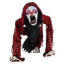 Haunted Hill Farm Squatting Clown Dog Halloween Animatronic with Movement Sounds - $99.69